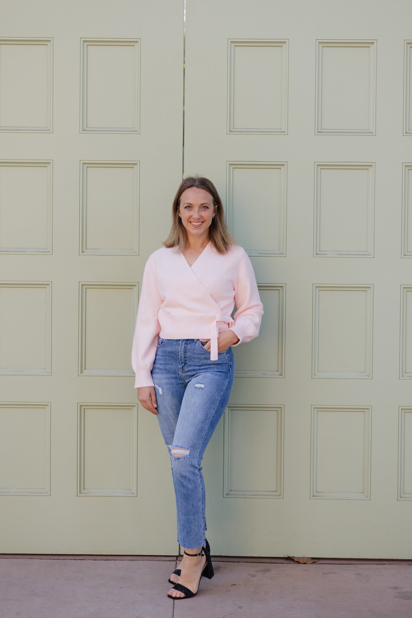 Carnation Wrap Sweater