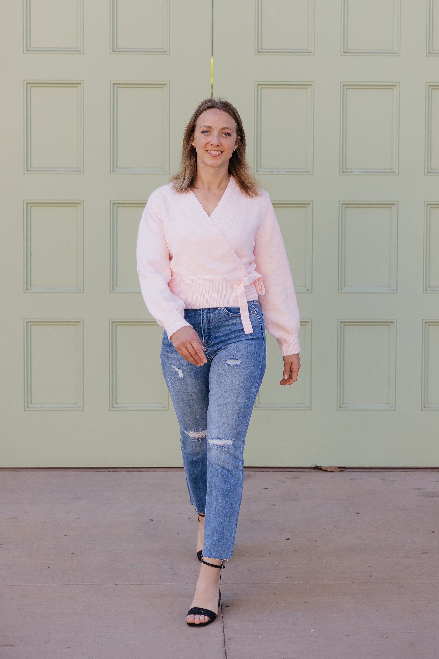Carnation Wrap Sweater
