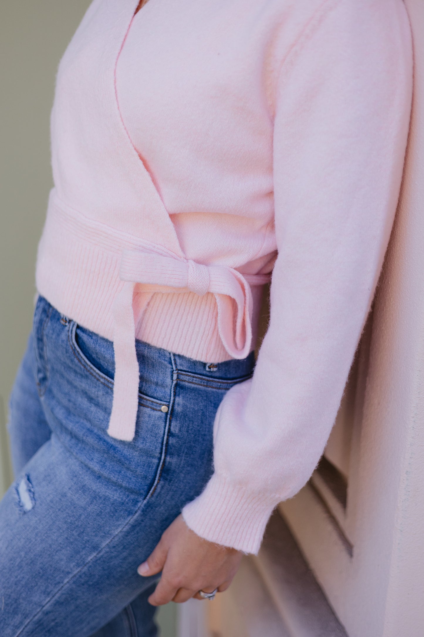 Carnation Wrap Sweater