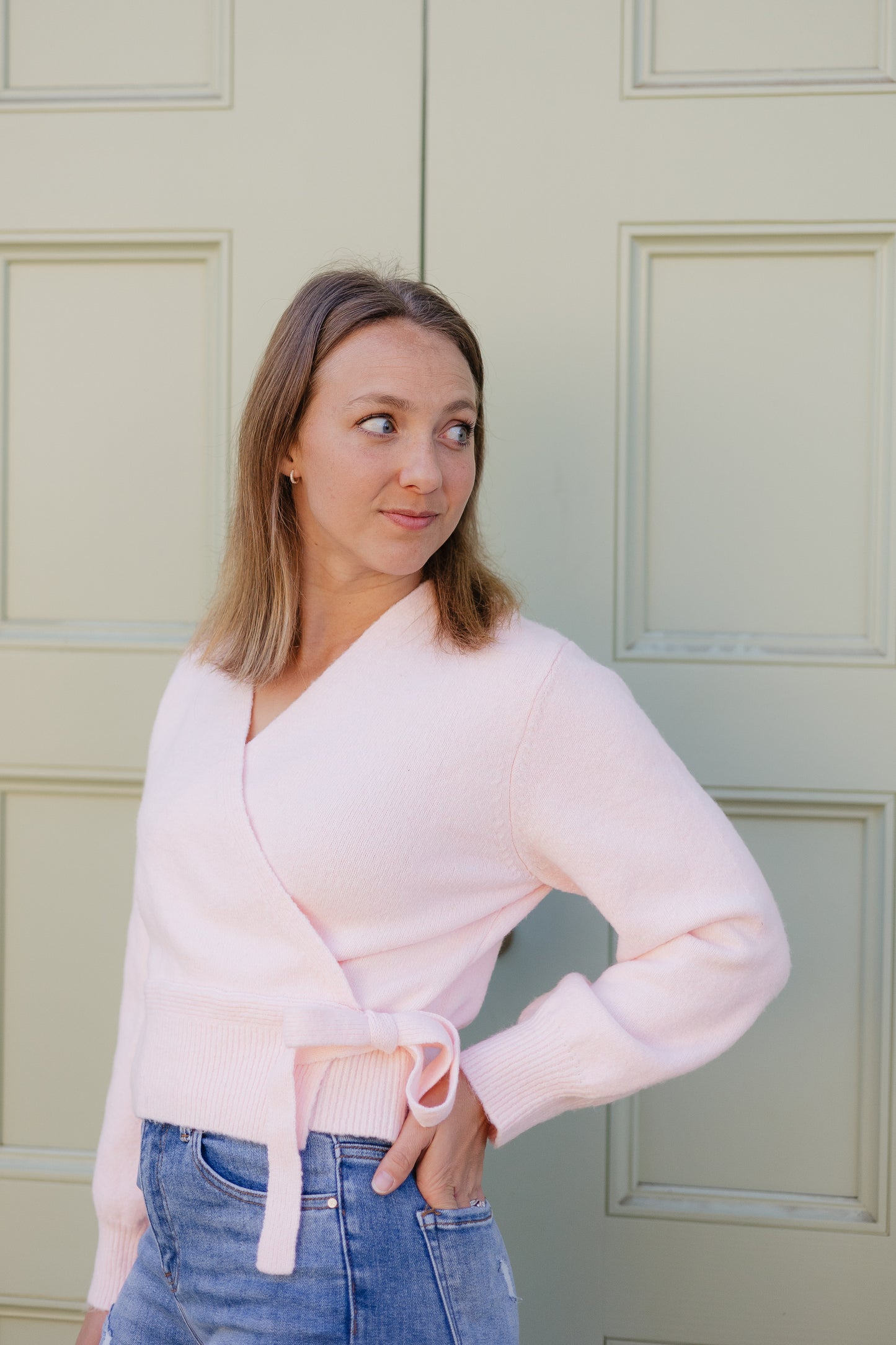 Carnation Wrap Sweater