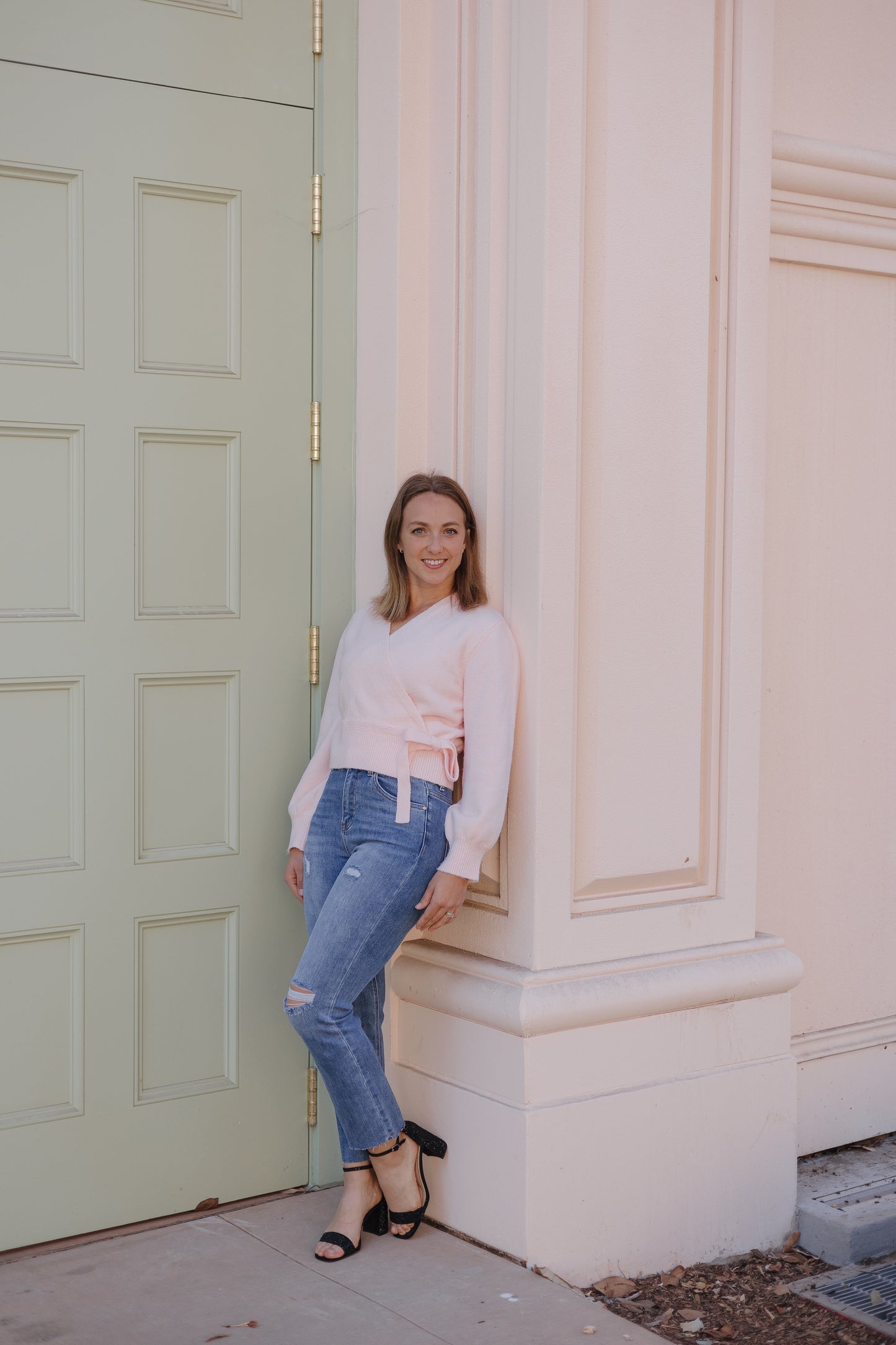 Carnation Wrap Sweater