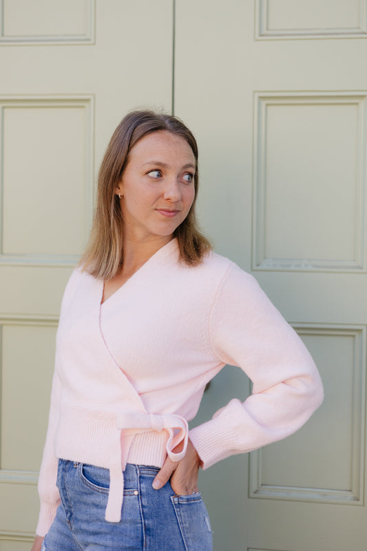 Carnation Wrap Sweater
